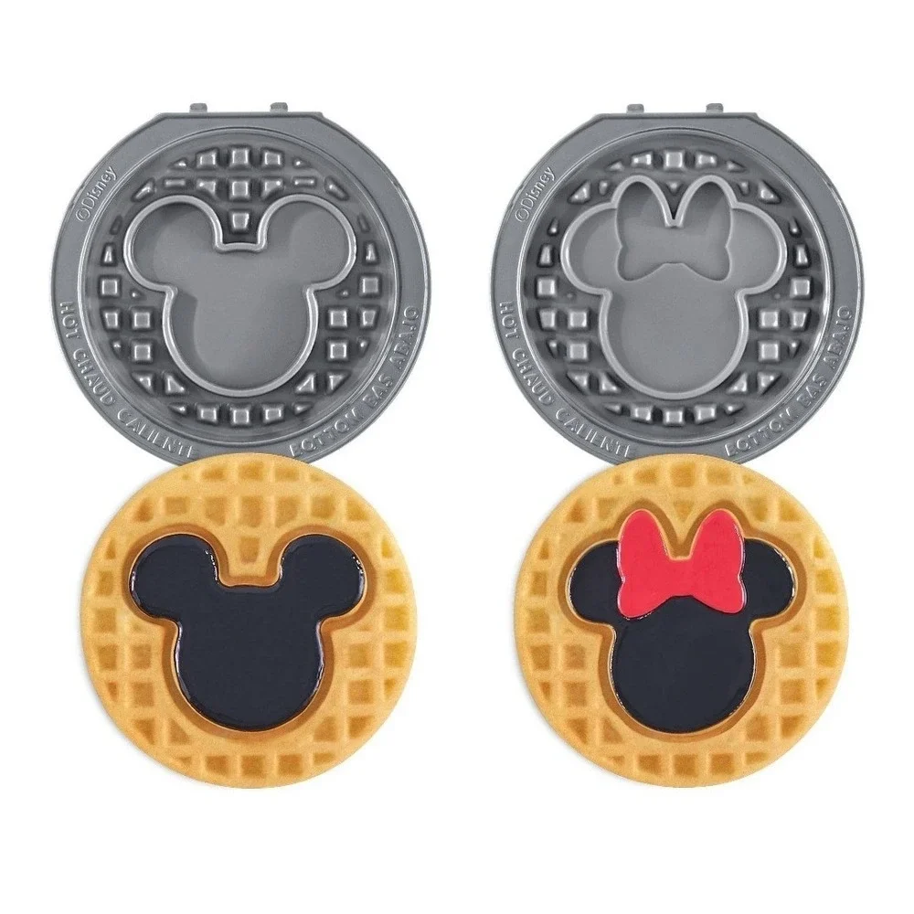 3 Pack Disney Removable Mini Waffle‎ Maker Plates 1-Moana 2-Mickey Minnie Mouse